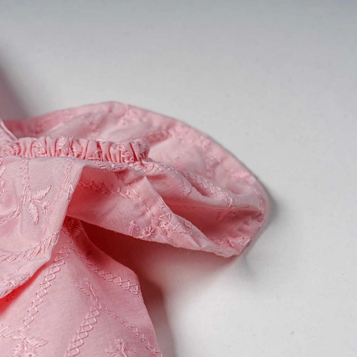 Παιδικό φόρεμα Εβίτα για κορίτσια Tiffany ροζ αμπίγε ελληνικό γάμο βάφτιση ρομαντικό ετών (3)