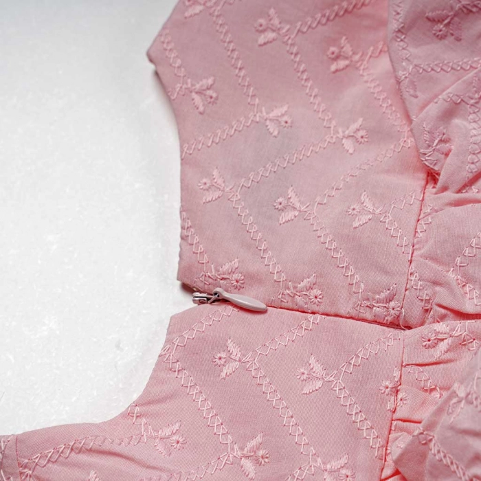 Παιδικό φόρεμα Εβίτα για κορίτσια Tiffany ροζ αμπίγε ελληνικό γάμο βάφτιση ρομαντικό ετών (7)