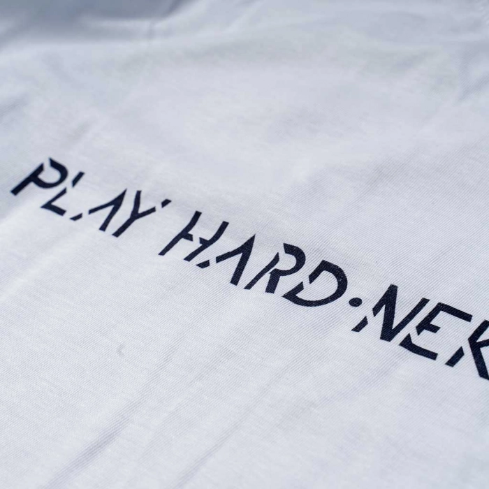 Παιδική μπλούζα ΝΕΚ για αγόρια play hard άσπρο καλοκαιρινές κοντομάνικες t-shirt μακό ετών (2)