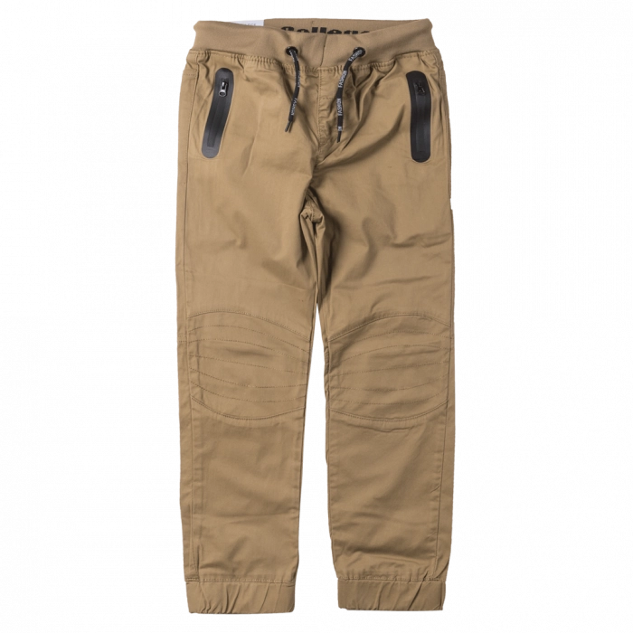 Παιδικό παντελόνι cargo New College για αγόρια baggy καφέ παντελόνια με τσέπες μπαγκι καργκο ετών (1)