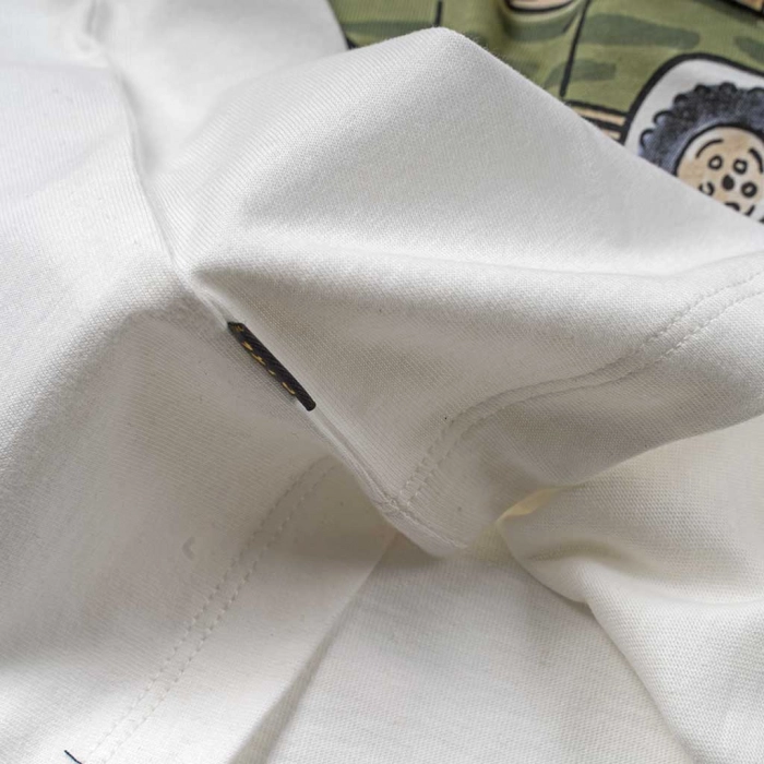 Βρεφική μπλούζα Mayoral για αγόρια In sight άσπρο επώνυμες καλοκαιρινές βρεφικές μηνών online (1)
