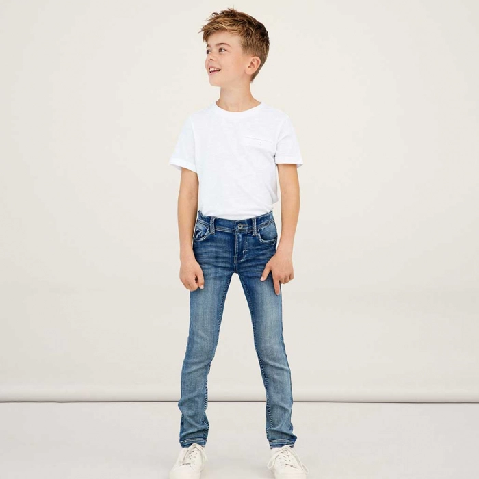 Παιδικό παντελόνι  Name it για αγόρια Ider μπλε καθημερινά εποχιακά ετών επώνυμα online (3)