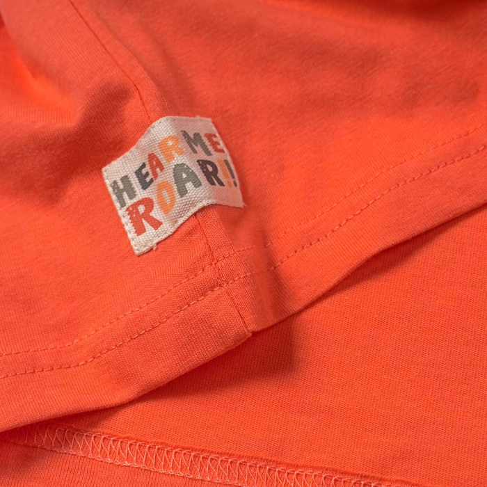 Παιδική μπλούζα Losan για αγόρια dino roar πορτοκαλί t-shirt αγορίστικα καλοκαιρινά κοντομάνικα μακό ετών (1)