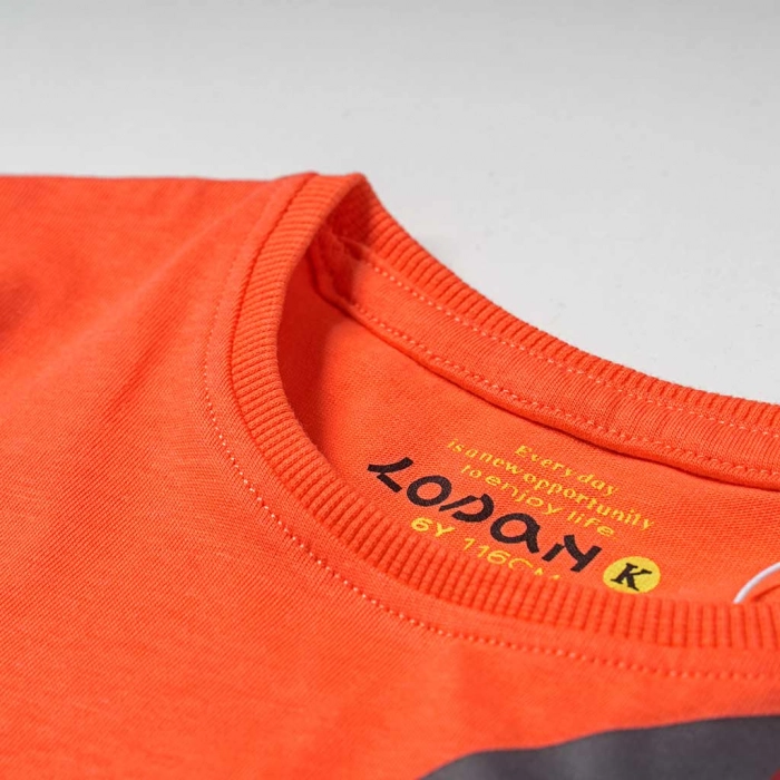 Παιδική μπλούζα Losan για αγόρια dino roar πορτοκαλί t-shirt αγορίστικα καλοκαιρινά κοντομάνικα μακό ετών (4)