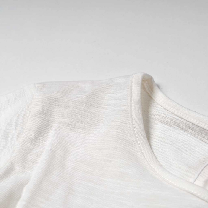 Παιδική μπλούζα Losan για κορίτσια hapiness άσπρο t-shirt κοριτσίστικα καλοκαιρινά κοντομάνικα μακό ετών (2)