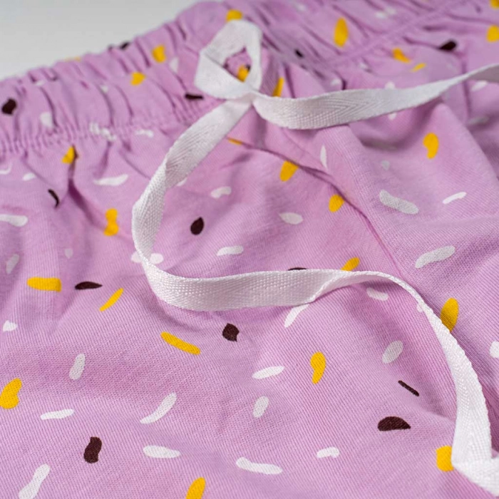 Παιδική πιτζάμα Εβίτα για κορίτσια youth coultoure άσπρο καλοκαιρινές πιτζάμες κοντομάνικες ελληνικές βαμβακερές(4)