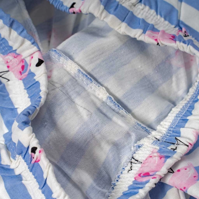 Παιδική πιτζάμα Εβίτα για κορίτσια Miami holiday γαλάζιο καλοκαιρινές πιτζάμες ελληνικές βαμβακερές ετών (1)