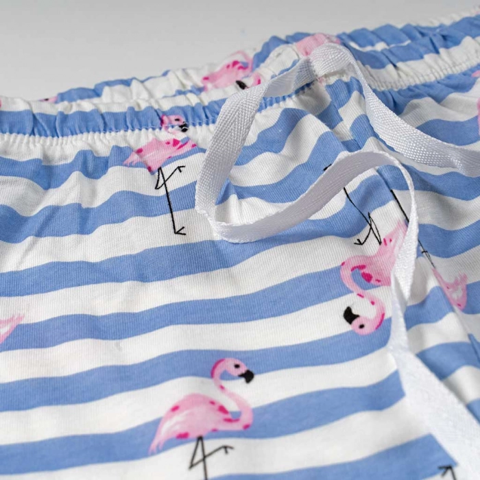 Παιδική πιτζάμα Εβίτα για κορίτσια Miami holiday γαλάζιο καλοκαιρινές πιτζάμες ελληνικές βαμβακερές ετών (5)