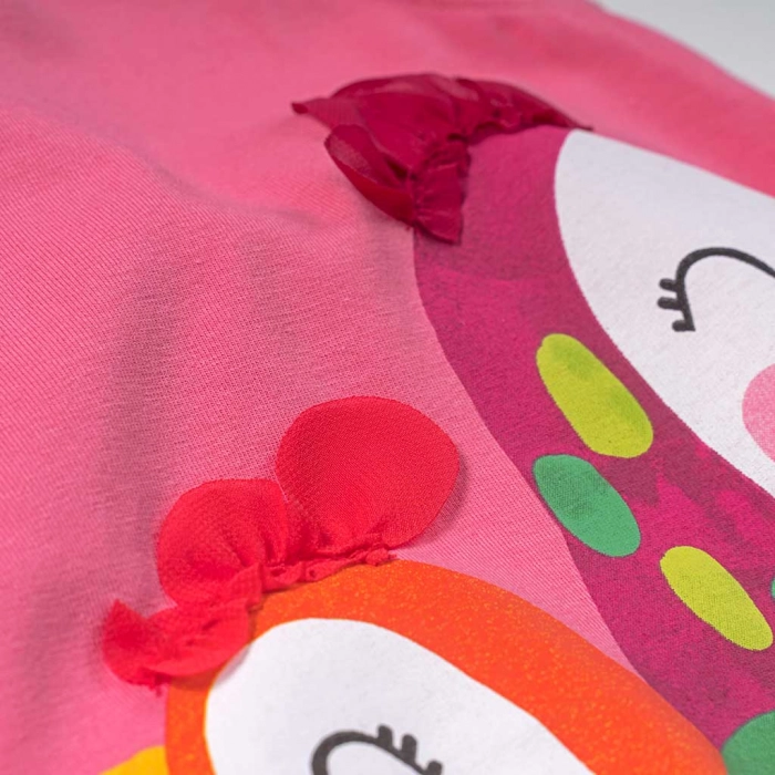 Παιδικό φόρεμα Mayoral tropical parrots ροζ καλοκαιρινά φορέματα μακό μοντέρνα ετών (3)