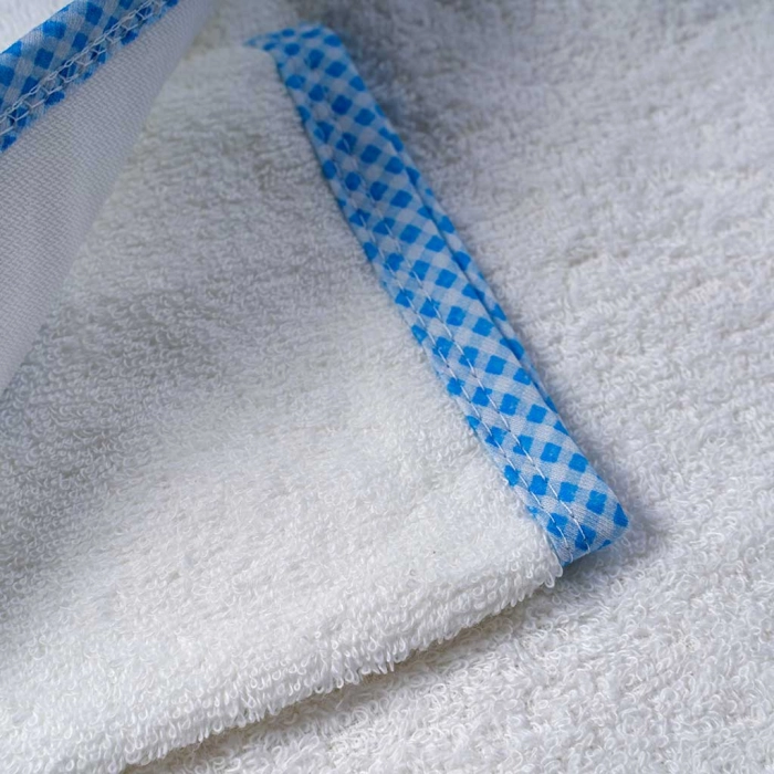 Βρεφική μπουρνουζοπετσέτα για αγόρια cloud άσπρο γαλάζιο βαμβακερές παιδικές πετσέτες με γάντι μπάνιο (4)