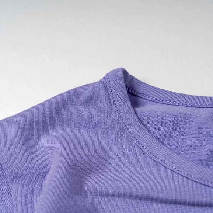 Παιδική μπλούζα Losan για κορίτσια Michigan λιλά μονόχρωμες μπλούζες κοντομάνικες καλοκαιρινές επώνυμες online (4)