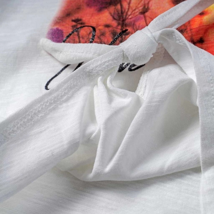 Παιδική μπλούζα Losan για κορίτσια Nice day άσπρο μπλούζες αμάνικες ρομαντικές καλοκαιρινές επώνυμες online (1)