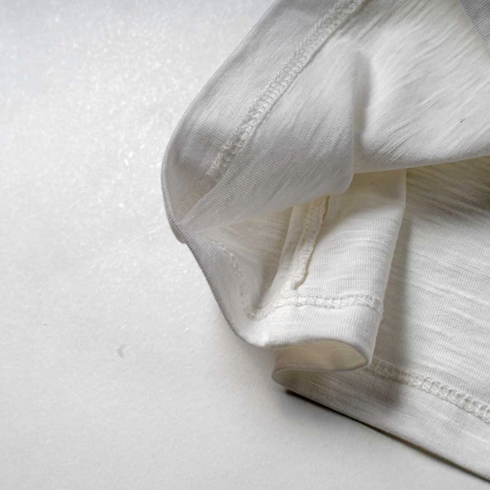 Παιδική μπλούζα Losan για κορίτσια simplify άσπρο μονόχρωμες μπλούζες κοντομάνικες καλοκαιρινές επώνυμες online (1)