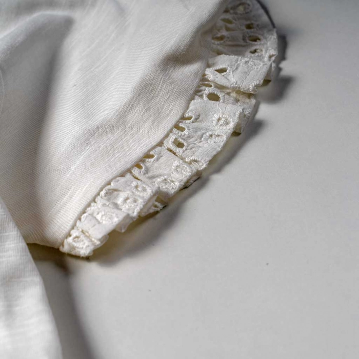 Παιδική μπλούζα Losan για κορίτσια simplify άσπρο μονόχρωμες μπλούζες κοντομάνικες καλοκαιρινές επώνυμες online (2)