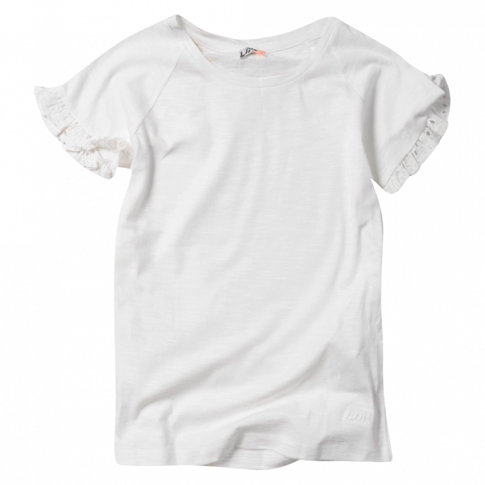 Παιδική μπλούζα Losan για κορίτσια simplify άσπρο μονόχρωμες μπλούζες κοντομάνικες καλοκαιρινές επώνυμες online