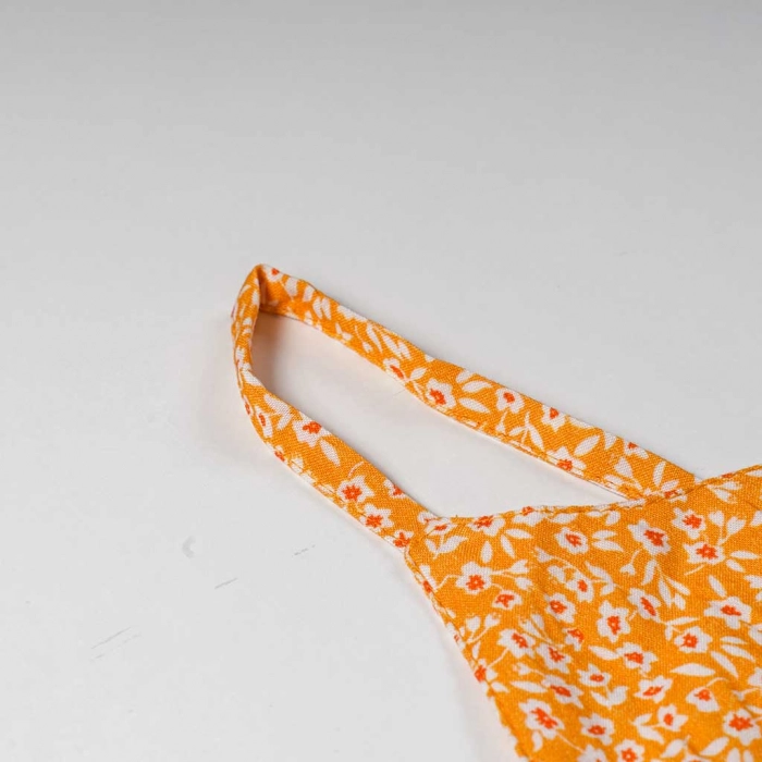 Παιδική σαλοπέτα Losan για κορίτσια summer flowers πορτοκαλί καλοκαιρινές κοντές σαλοπέτες μακό μοντέρνες online (2)