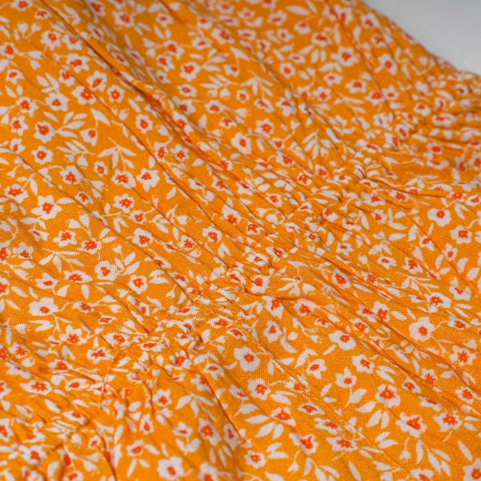Παιδική σαλοπέτα Losan για κορίτσια summer flowers πορτοκαλί καλοκαιρινές κοντές σαλοπέτες μακό μοντέρνες online (3)