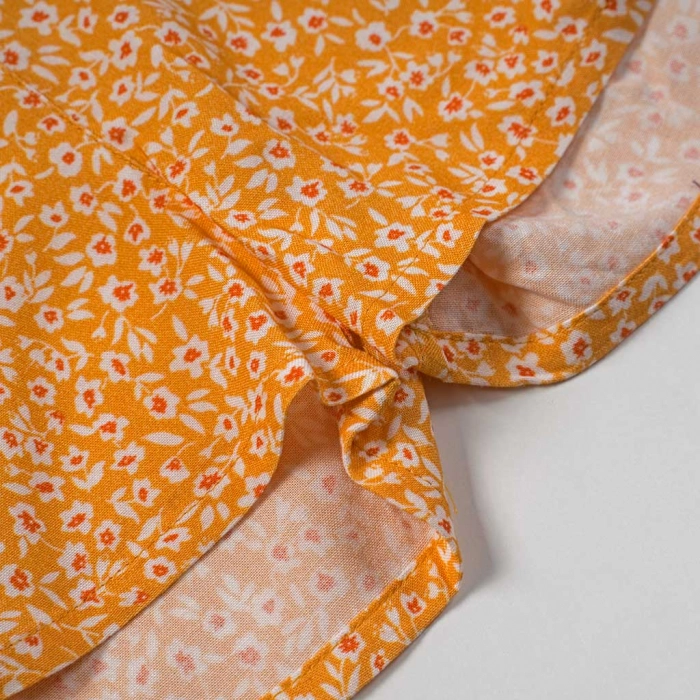 Παιδική σαλοπέτα Losan για κορίτσια summer flowers πορτοκαλί καλοκαιρινές κοντές σαλοπέτες μακό μοντέρνες online (4)