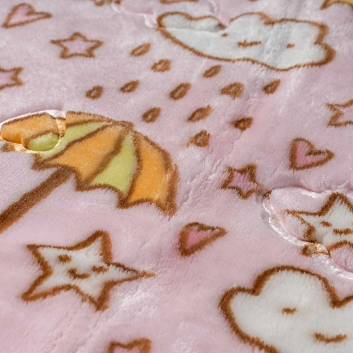Παιδική κουβέρτα fleece για κορίτσια rain ροζ ζεστές κουβερτούλες βρεφικές χοντρές (2)