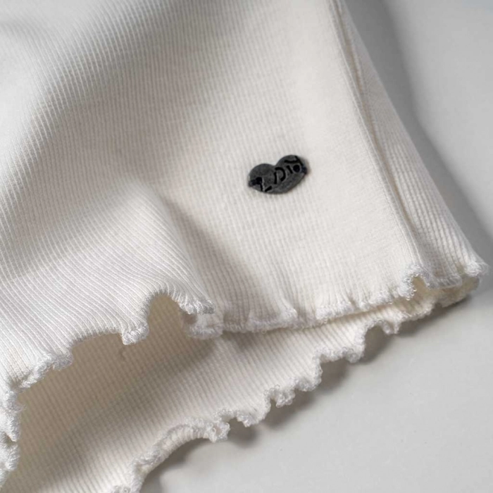 Παιδική μπλούζα Losan για κορίτσια simply me άσπρο μονόχρωμες μπλούζες κοντομάνικες καλοκαιρινές επώνυμες online (4)