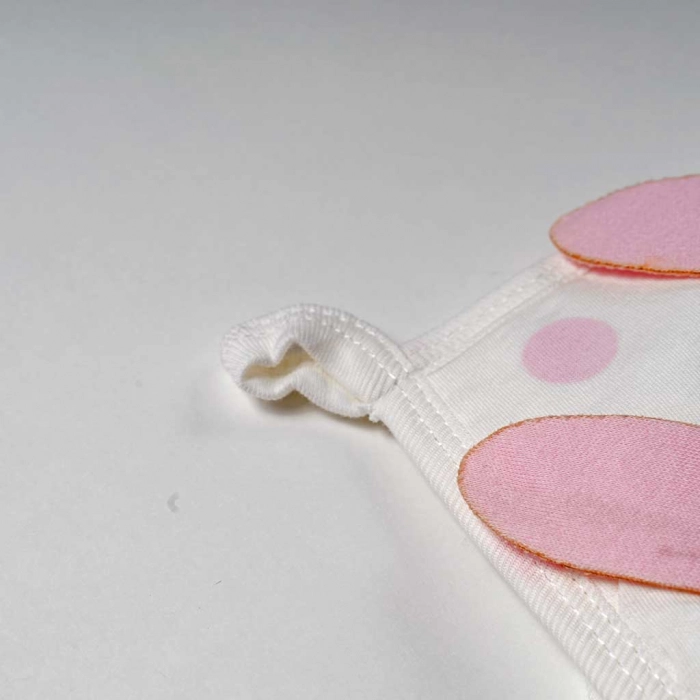 Βρεφική μπουρνουζοπετσέτα για κορίτσια bunny άσπρο ροζ βαμβακερές παιδικές πετσέτες με γάντι μπάνιο (3)