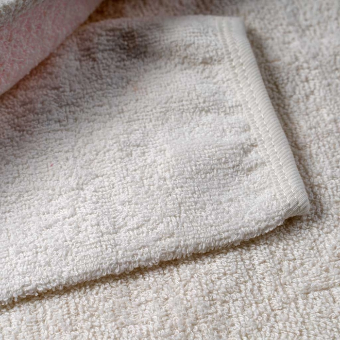 Βρεφική μπουρνουζοπετσέτα για κορίτσια bunny άσπρο ροζ βαμβακερές παιδικές πετσέτες με γάντι μπάνιο (4)