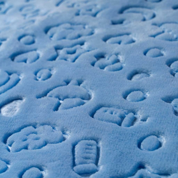 Παιδική κουβέρτα fleece για αγόρια night stars μπλε ζεστές κουβερτούλες βρεφικές χοντρές (2)