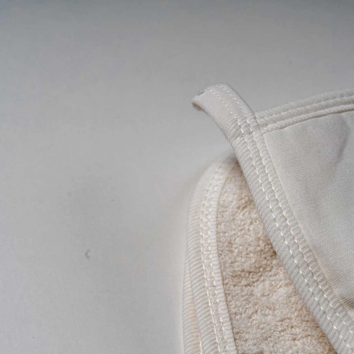 Βρεφική μπουρνουζοπετσέτα για κορίτσια Princess άσπρο σομόν βαμβακερές παιδικές πετσέτες με γάντι μπάνιο (3)