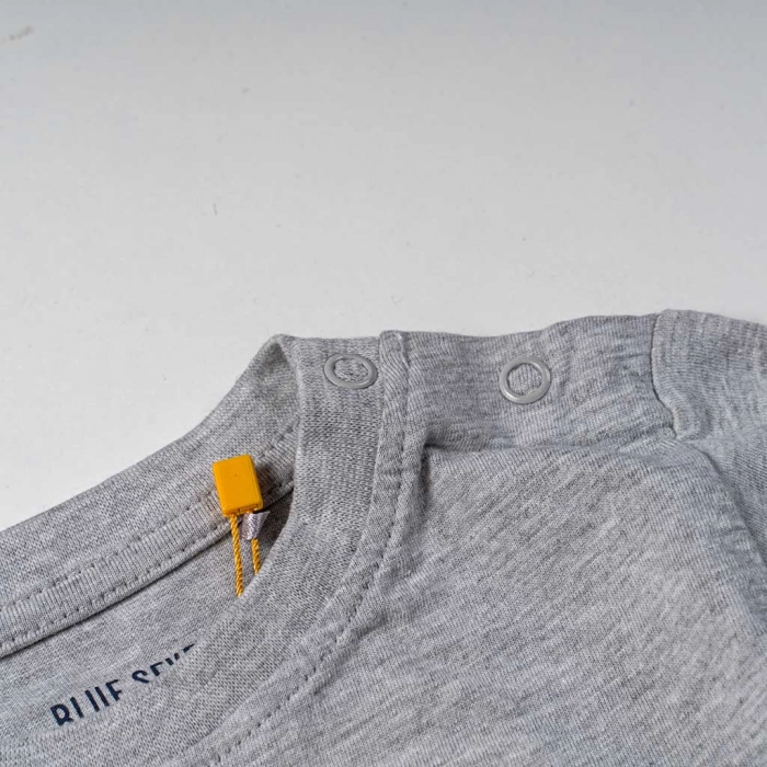 Βρεφική μπλούζα Blue seven για αγόρια roar dino γκρι μπλούζες κοντομάνικες με δεινόσαυρους αγορίστικες καλοκαρινές μηνών (2)