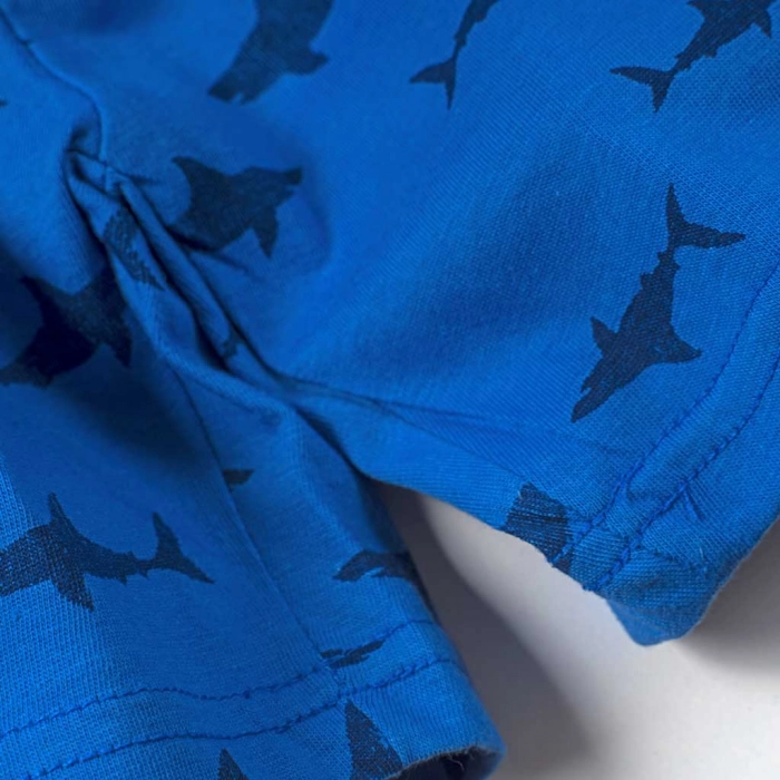 Παιδικό σετ Blue Seven για αγόρια hemlp shark μπλε παιδικά σετάκια καλοκαιρινά με κοντομάνικο βερμούδα ετών online (5)