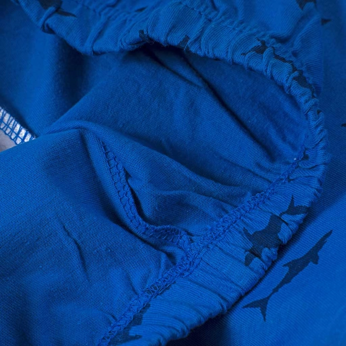Παιδικό σετ Blue Seven για αγόρια hemlp shark μπλε παιδικά σετάκια καλοκαιρινά με κοντομάνικο βερμούδα ετών online (1)