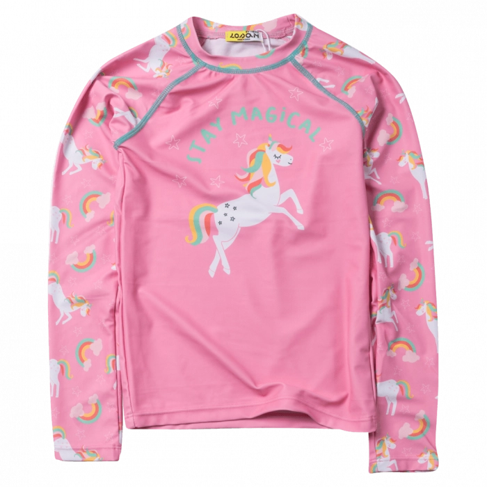 Παιδική αντιηλιακή μπλούζα με προστασία uv Losan για κορίτσια Stay magical ροζ καλοκαρινές προστατευτικές  online (7)