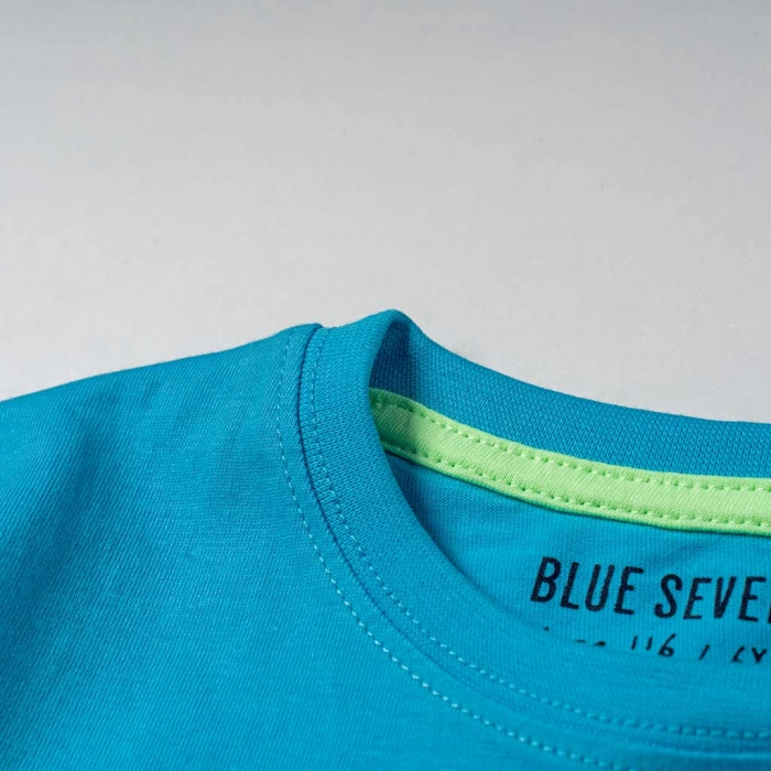 Παιδική μπλούζα Blue seven για αγόρια glowing dino μπλε μπλούζες κοντομάνικες  δεινόσαυρους φοσφορίζει καλοκαρινές ετών (9)
