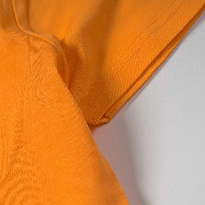 Παιδική μπλούζα Blue seven για αγόρια Never stop πορτοκαλί μπλούζες κοντομάνικες με basket αγορίστικες καλοκαρινές ετών (1)