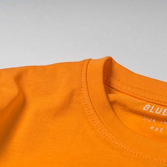Παιδική μπλούζα Blue seven για αγόρια Never stop πορτοκαλί μπλούζες κοντομάνικες με basket αγορίστικες καλοκαρινές ετών (2)