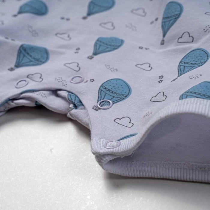 Βρεφικό φορμάκι Blue Seveen για αγόρια air balloon άσπρο φορμάκια κοντομάνικα για μωράκια επώνυμα δώρο online (4)