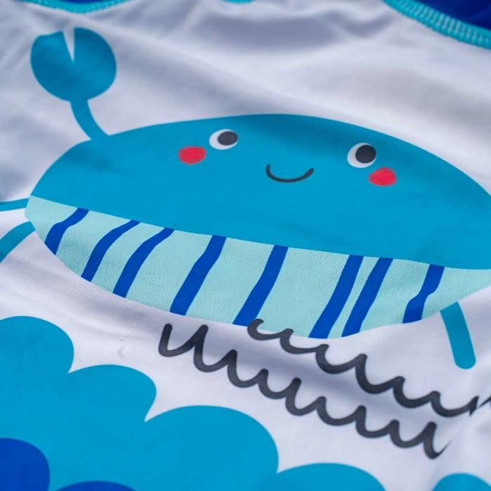 Βρεφική αντιηλιακή μπλούζα με προστασία uv Losan για αγόρια crab μπλε μπλούζες ήλιο θάλασσα με uv βρεφικές (3)