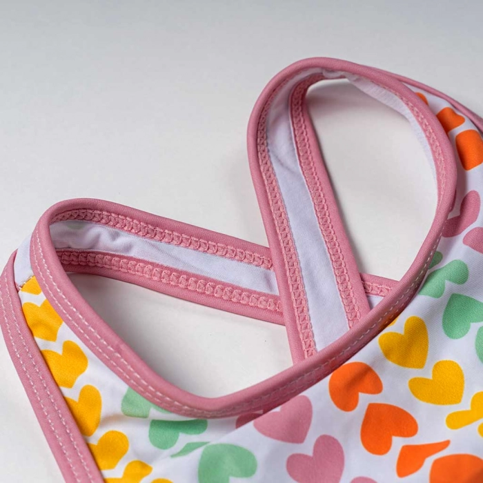Βρεφικό μαγιό Losan για κορίτσια Hearts ροζ καλοκαιρινά παραλία ετών ήλιο online (2)