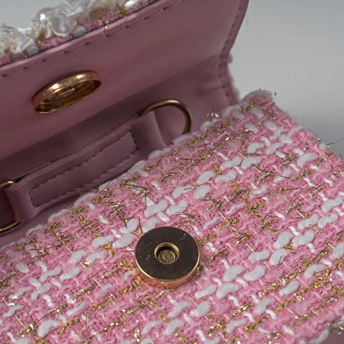 Παιδική τσάντα για κορίτσια Pearl bunny ροζ κοριτσίστικες τσάντες αμπιγέ τσαντάκια για κοριτσάκια καλά (1)