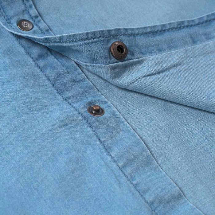 Παιδικό πουκάμισο Losan για αγόρια Sample μπλε τζιν εποχιακά επώνυμα ετών άνετα online (3)
