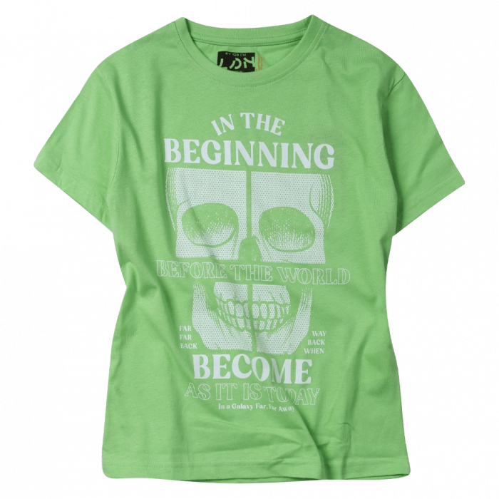 Παιδική μπλούζα Losan για αγόρια beginning πράσινο αγορίστικες κοντομάνικες καλοκαιρινές μπλούζες tshirt ετών