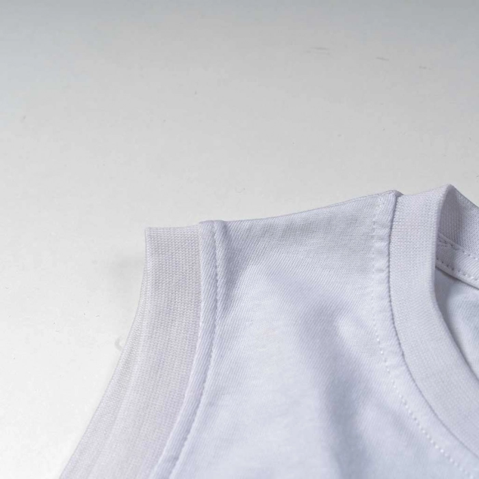 Παιδική μπλούζα Losan για αγόρια here comes άσπρο αγορίστικες κοντομάνικες καλοκαιρινές μπλούζες αμάνικες ετών (2)