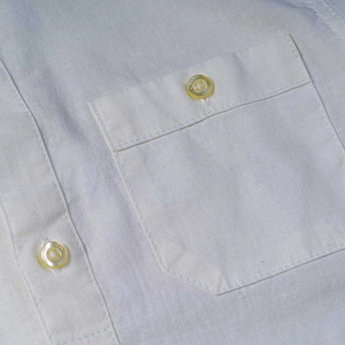 Παιδικό πουκάμισο Losan για αγόρια simple me άσπρο αγορίστικα πουκάμισα με γιακά μαο mao μοντέρνα ετών (3)