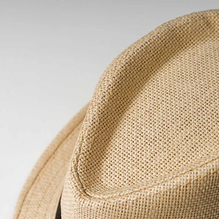 Παιδικό καπέλο καβουράκι για αγόρια Boss2 μπεζ μαύρο μοντέρνα καπελάκια για αγοράκια στρογγυλά ψάθινα ετών online (3)