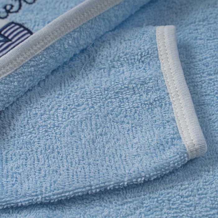 Βρεφική μπουρνουζοπετσέτα για αγόρια explorer γαλάζιο 79-73εκ πετσέτες βρεφικές για μωρά παιδάκια αγοράκια (3)