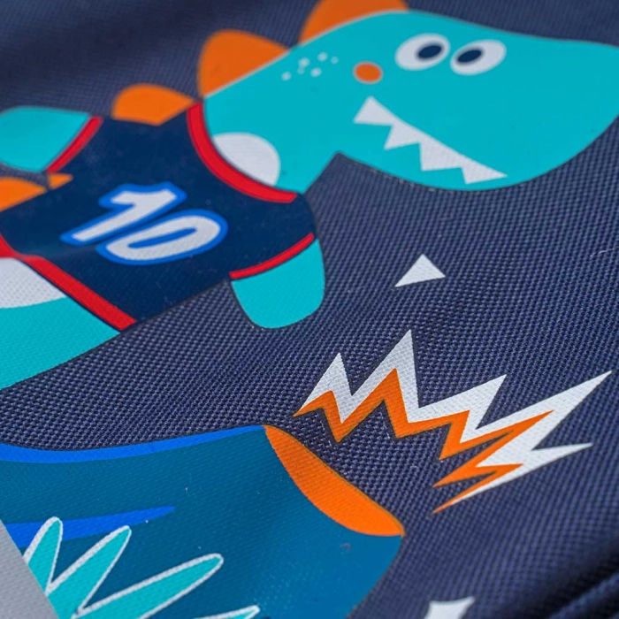 Παιδική τσάντα πλάτης για αγόρια Dino boom μπλε backpack τσαντούλες αγορίστικες μικρές μοντέρνες (2)