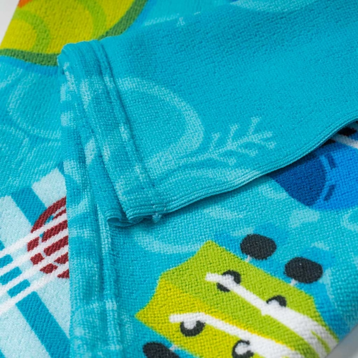 Παιδική πετσέτα θαλάσσης για αγόρια Guitars γαλάζιο παραλία θάλασσα ετών απορροφιτική online (3)