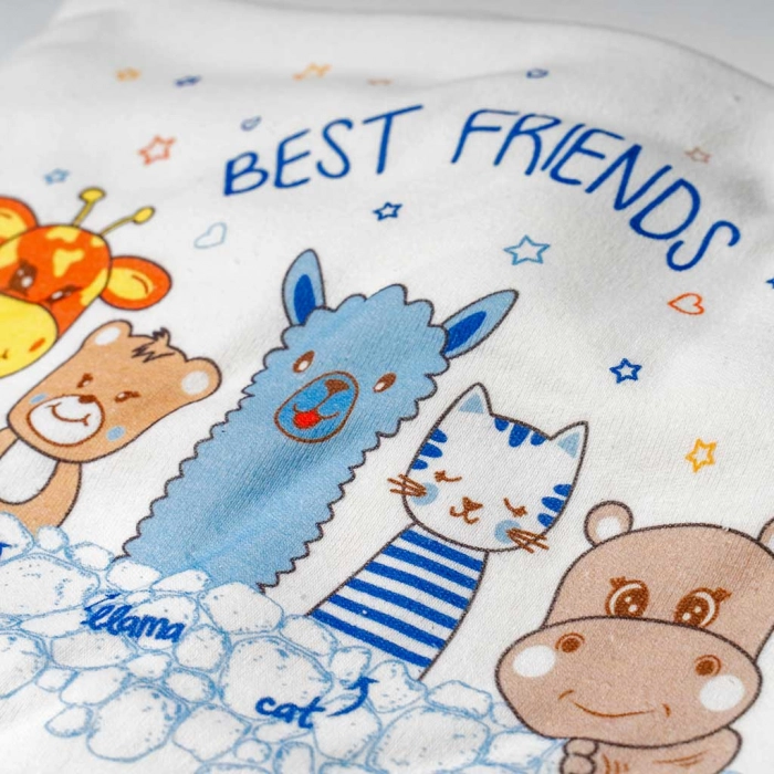 Βρεφικό σετ 10 τεμαχίων για αγόρια Best Friends γαλάζιο αγορίστικο σετ για νεογέννητα για δώρο σετ μαιευτηρίου (2)