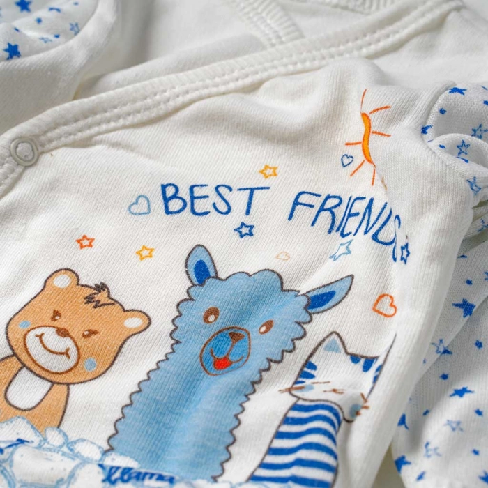 Βρεφικό σετ 10 τεμαχίων για αγόρια Best Friends γαλάζιο αγορίστικο σετ για νεογέννητα για δώρο σετ μαιευτηρίου (6)