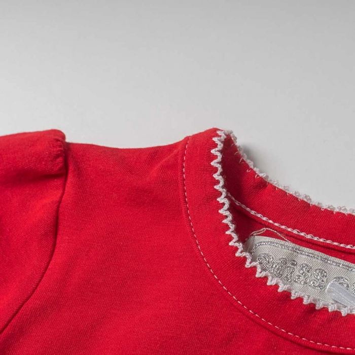 Παιδική μπλούζα Miss one για κορίτσια butterfly κόκκινη καλοκαιρινά μπλουζάκια κοντά crop top (3)